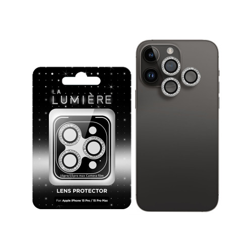 La Lumiere Diamond Lens Protector for iPhone 15 Pro / 15 Pro Max in Silver