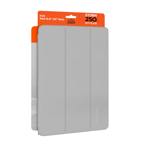 Eiger Storm 250m Stylus for Apple iPad 11 (11th Gen)/ 10.9 (10th Gen) in Light Grey in Retail Sleeve