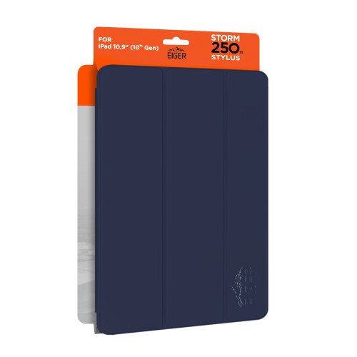 Eiger Storm 250m Stylus for Apple iPad 11 (11th Gen)/ 10.9 (10th Gen) in Navy Blue in Retail Sleeve