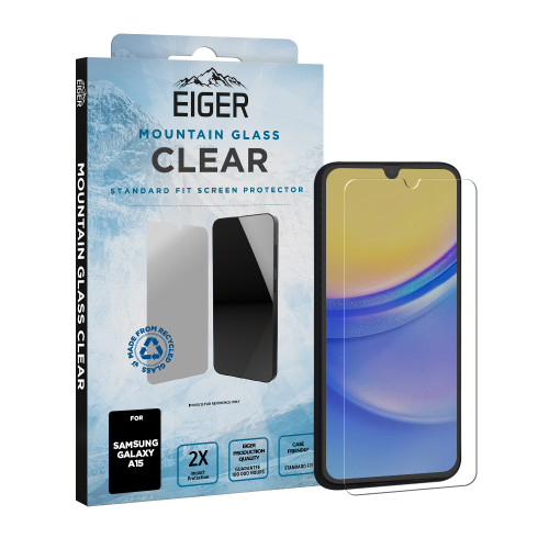 Eiger Mountain Glass CLEAR Screen Protector GRS for Samsung A15