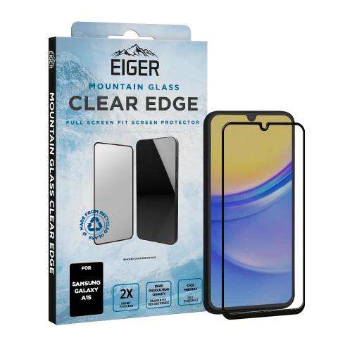 Eiger Mountain Glass CLEAR EDGE Screen Protector GRS for Samsung A15