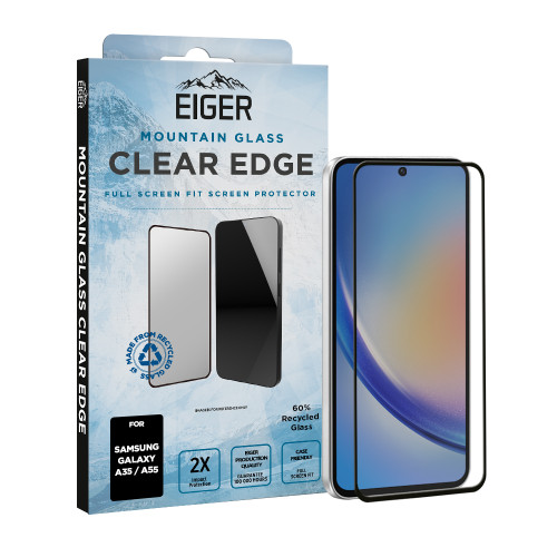 Eiger Mountain Glass CLEAR EDGE Screen Protector GRS for Samsung A35 / A55