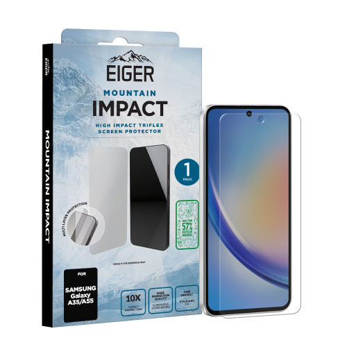 Eiger Mountain IMPACT Screen Protector GRS 2 Pack for Samsung Galaxy A35 / A55