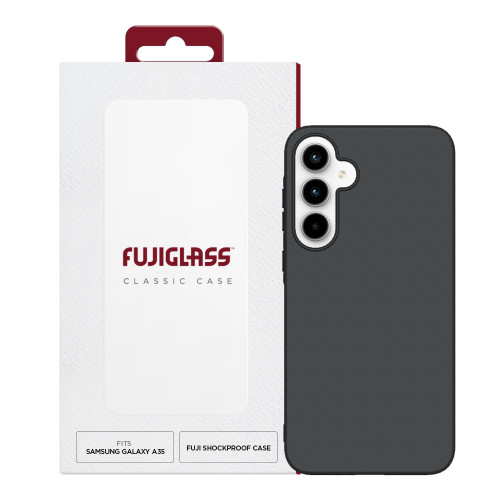 Fujiglass Classic Case for Samsung A35 in Black