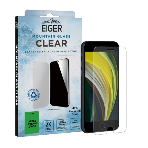 Eiger Mountain Glass CLEAR Screen Protector GRS for Apple iPhone 7 / 8 / SE