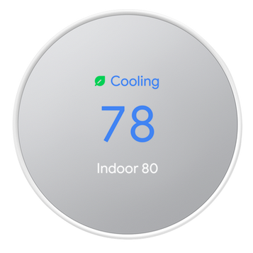 Nest Thermostat set to 78 degrees cooling