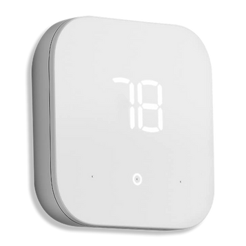 Amazon Smart Thermostat set to 78 degrees with white background