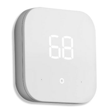 Amazon Smart Thermostat set to 68 degrees with white background Amazon Smart Thermostat set to 68 degrees with white background