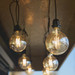 Dimmable Vintage Filament Globes outside