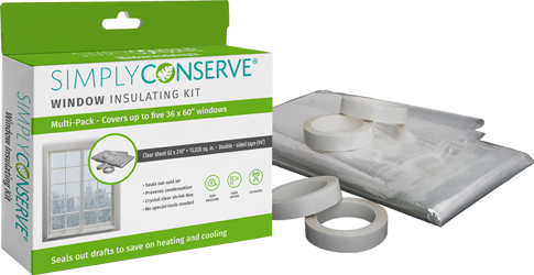 Am Conservation Group, Inc. AM-E1503DP Simply Conserve 5-Window Indoor Window Insulating Kit