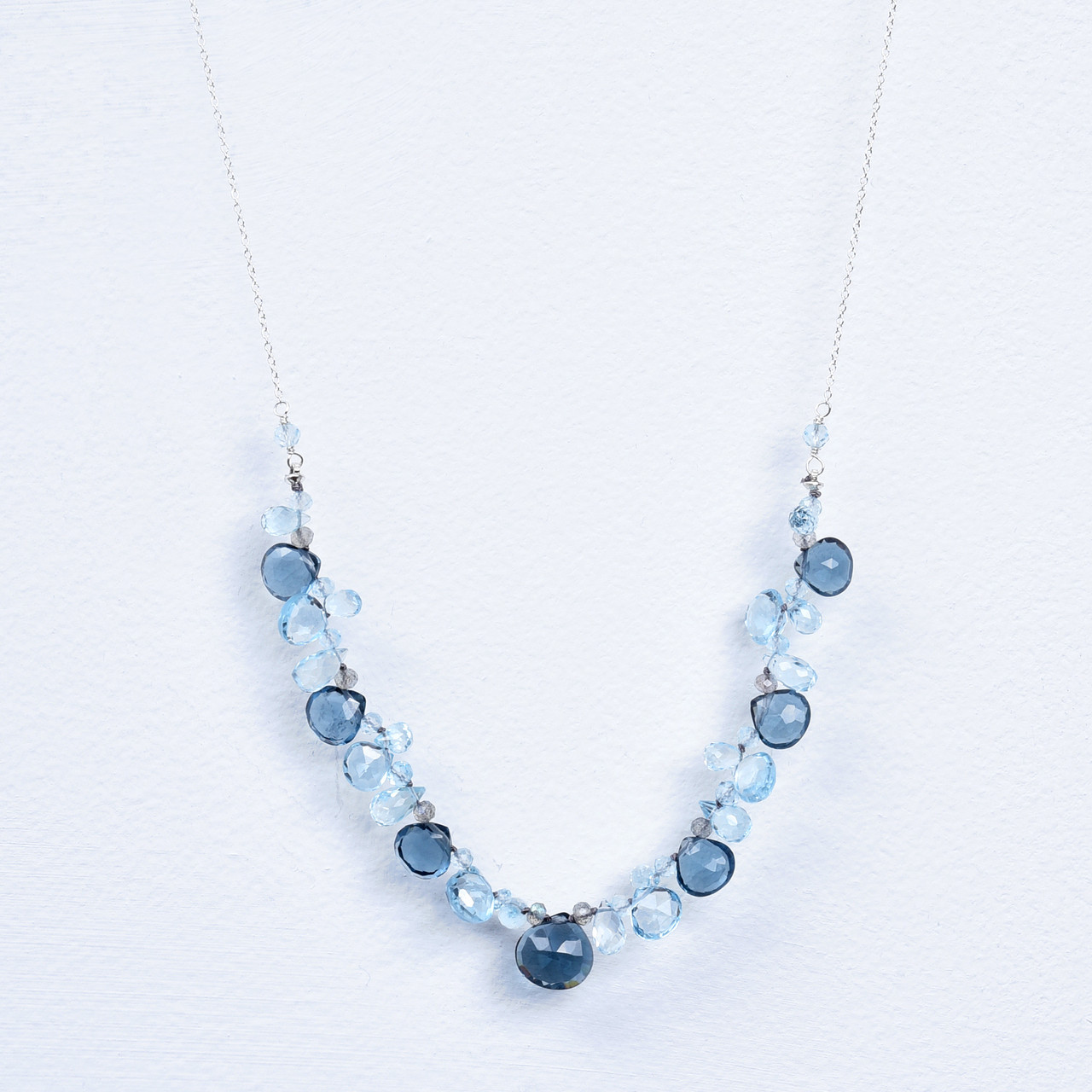 Galaxy Blue Quartz Planet Necklace – La Meno