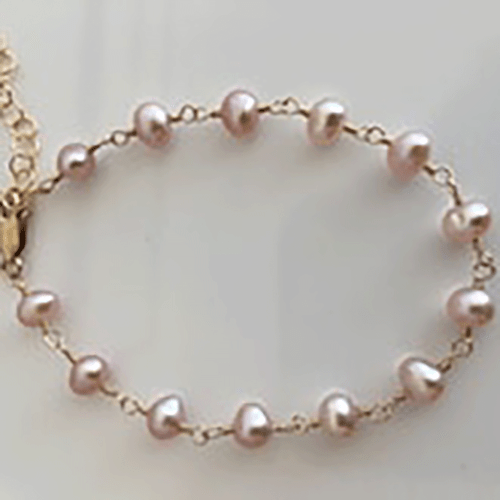 natural pink pearl bracelet