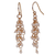 long chain cluster pearl earrings