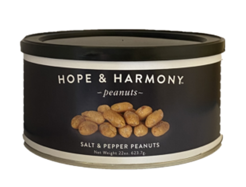 Our classic Gourmet Peanut with a kick! A dash of salt and pinch of fresh cracked pepper season our super extra large Virginia peanuts. These nuts are addictive; one taste and you’re hooked! 