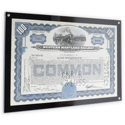 Framing a Piece of Financial History | Magnetic Acrylic Stock Certificate Frame