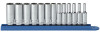 Gearwrench 1/4" Drive Deep Socket Set - Metric -13 Pieces, 4 - 15mm