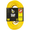 Woods Wire Yellow Jacket Super Flex Safety Extension Cord, 14/3 AWG, 25'L, 15A-125V Rating