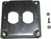 Metal Box Cover - Duplex Receptacle For 4" Square Box