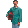 Visual Green Full Welding Jacket, XL 48-52 with Leather Sleeves