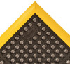 No Trax Floor Safety Matting - 38" x 40", Black W/3 Yellow Edges