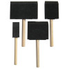 Jen Foam Brushes, 1", 2" and 3" Foam Brush, pk/3