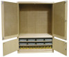 Hann General Purpose Tool Storage Cabinet With Pegboard,Tote Trays - 60"W 22"D x 84"H