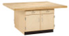 Diversified Woodcrafts Four Station Wood Bench - Wood Top, Four Drawers and Four Storage Areas, Without Vises