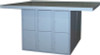 Montisa  Four Station Bench - Steel Top - 12 Lockers Without Vises