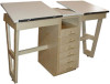 Hann 2 Student Drawing Table - 36" High - 6 Drawer with Adjustable Top