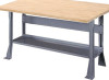 Montisa  Open Base Bench - Astro Gray - 6ft  x 30" ,1-3/4"   Maple Top