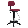 Office Star Office and Drafting Stool, Seat 18" x 17-1/4" x 3", Adj Height 23" to 33"