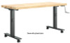 Diversified Hi-Lo Bench - 1-3/4" Maple Top - 60"W x 24"D - Adjustable Height From 25" to 36"