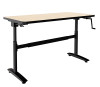 Diversified Hi-Lo Bench - 1-1/4" Almond Plastic Laminate Top - 72"W x 30"D - Adjustable Height From 25" to 36"