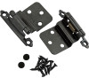 Rockler Surface-Mount 3/8" Insert Hinges, Pair, Oil Rubbed Bronze