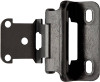 Rockler Partial Wrap 1/4" Overlay Hinges, Pair, Oil Rubbed Bronze