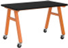 Diversified Woodcrafts A-Frame Table - Orange Frame, 1-1/4" Laminate Surface Top - 72"W x 36"D x 36"H