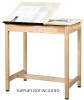 Diversified Woodcrafts Drafting/Drawing Table - 24"W x 24"D Adjustable Surface, 12" x 24"D Fixed Top x 36"H