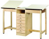 Diversified Woodcrafts TwoStation Drafting Table - 60"W x 24"D x 36"H