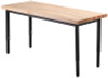 National Public Seating Adjustable Steel Table - Butcher Block  Top - 30"W x 60"D