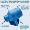 Rockler Dust Right Mountable Dust Coupler - 2-1/2 - 4"