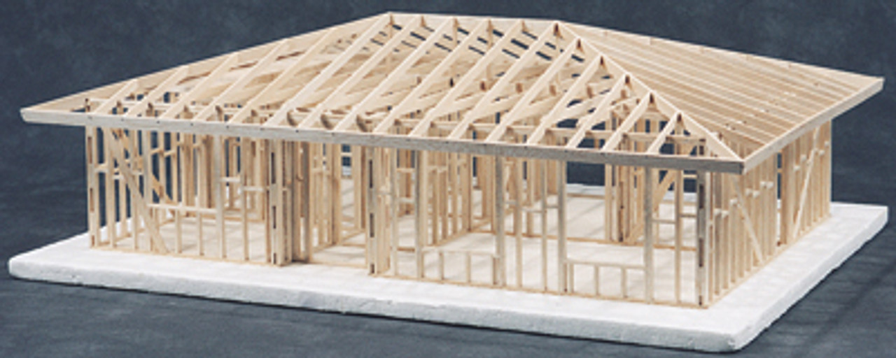 House Framing Kit, Balsa - Hip Roof Style - Paxton/Patterson