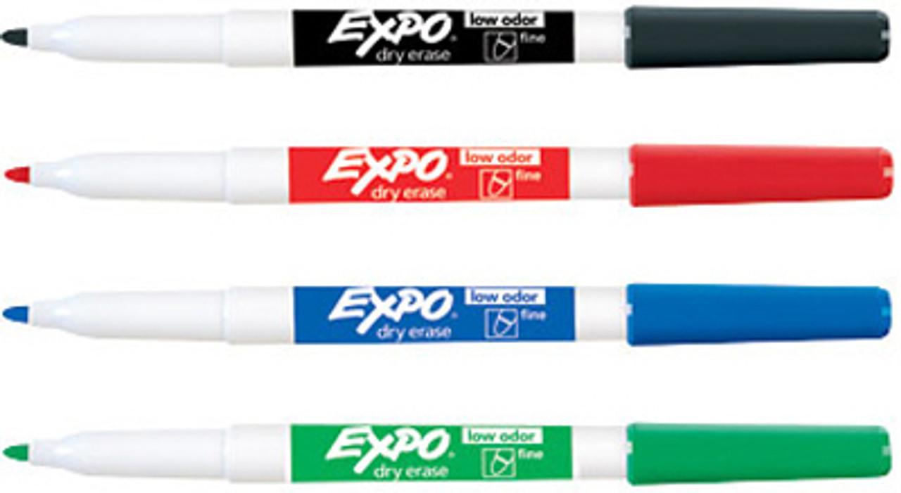 Expo Dry Erase Marker- Low Odor Fine Tip Set of 4