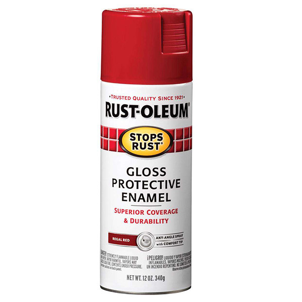 RustOleum Enamel Spray Paint, 12 oz. Aerosol Gloss Regal Red
