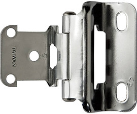 Rockler Satin Nickle Overlay Hinge, 1/2"