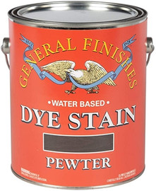 General Finishes Water Based Dye Stain, Pewter, Gallon