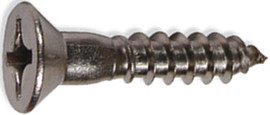 Phillips Flat Head Steel Screws, 3/4" x 6, Box/100