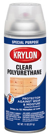 Krylon Clear Spray Wood Finish, Polyurethane, Satin