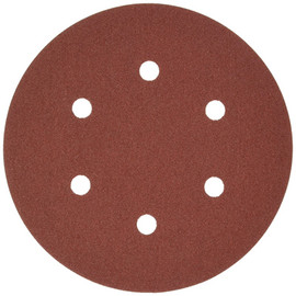 Bosch Sanding Disc, 6" Dia, 6 Hole, Hook & Loop Backed, 180 Grit, pkg/5