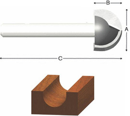 Vermont American Core Box Bit - 1/4" Dia, 1/4" Shank