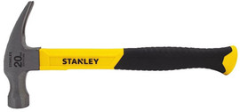 Stanley Fiberglass Hammer, Cushion Grip, 13-1/4"L, 20 oz. Ripping Claw